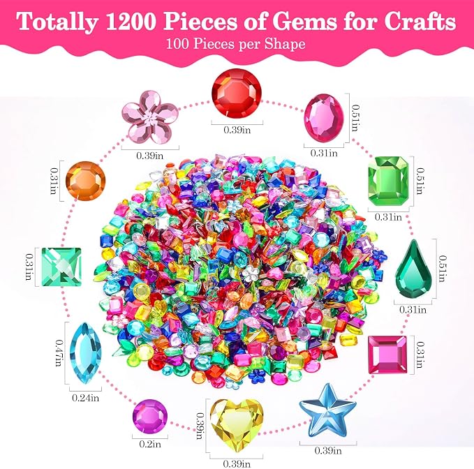 anezus Anezus1200Pcs Craft Gems - Image 3