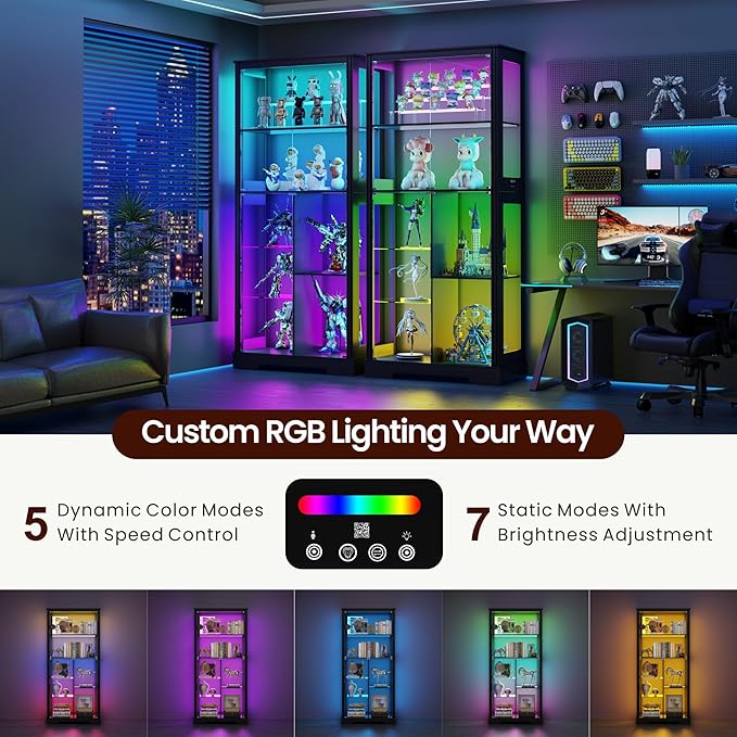 Lvifur 71” Glass Display Cabinet - Image 6