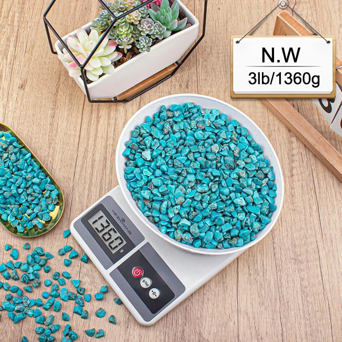 Tumbled Chips Stones Green Turquoise Crushed Crystal Quartz 3 Lb, Polished - Image 9