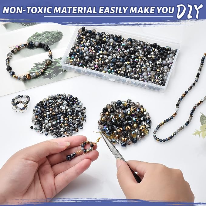 1000pcs Faceted Rondelle Beads, 4/6/8mm Crystal Glass Beads - Image 5