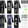 NEGEKFKX 6 Pcs Magical Witchy Cross Stitch Bookmark Kit by NEGEKFKX