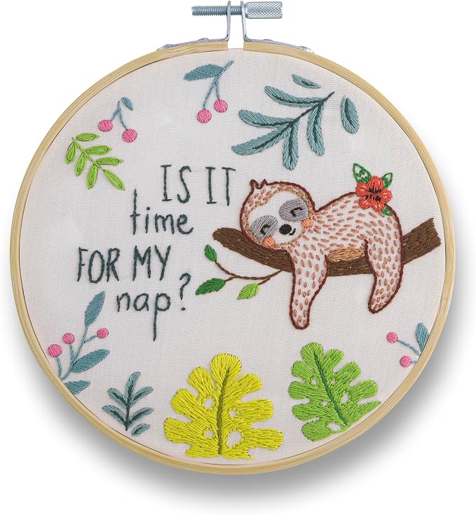 FUNATIC is It Time for My Nap Embroidery Kit | Funny Beginner Needle Work by FUNATIC