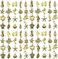 WOCRAFT 60pcs Antique Gold Ocean Bracelet Charms by WOCRAFT