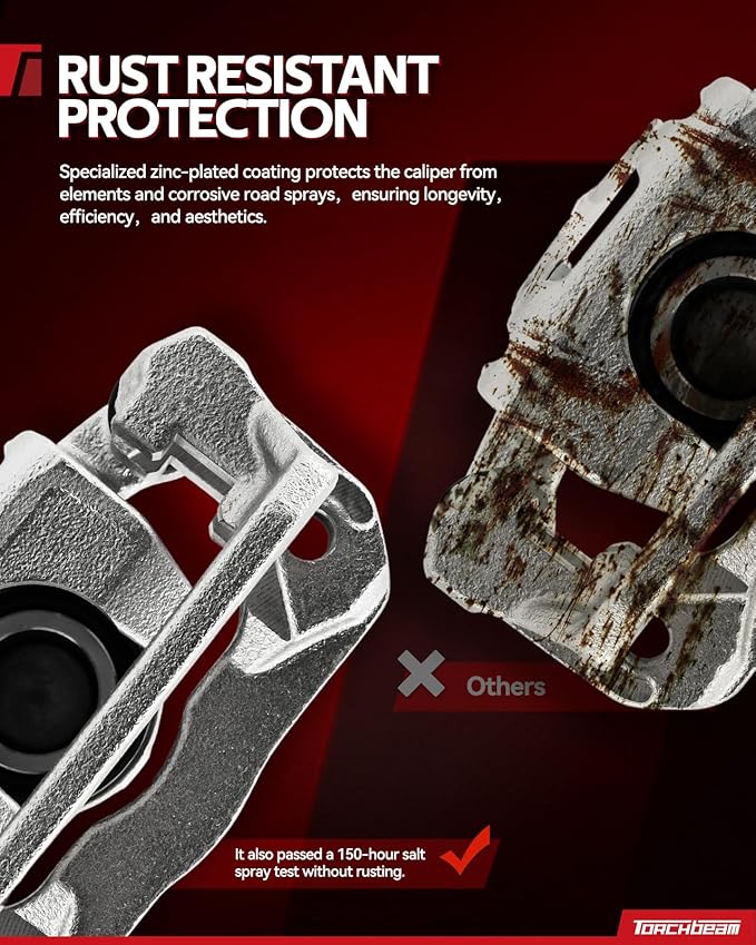 Torchbeam 2PCS Rear Driver and Passenger Side Brake Caliper For Nissan for 2002-2006 2013-2018 Altima, 2003-2006 2019-2022 Maxima, Disc Brake Caliper Assembly with Bracket Replace # 19B2780+19B2781