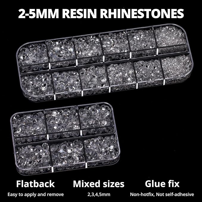 7500Pcs Transparent Clear Rhinestones Flatback - Image 3