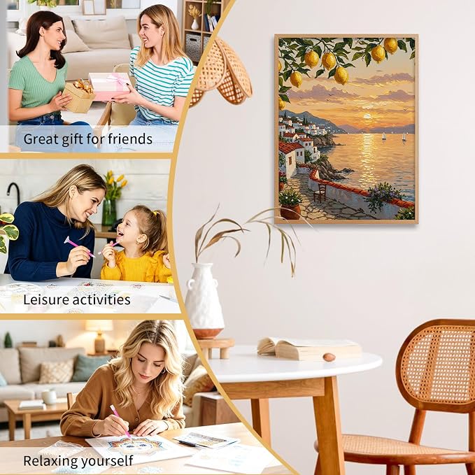 Lemon Tree Diamond Art Kits for Adults Beginners 12x16 in, DIY Craft Gift | - Image 8