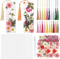 20 Sets Dried Flower Bookmark Making Kit Transparent Bookmark DIY Projects by Afniimyapt