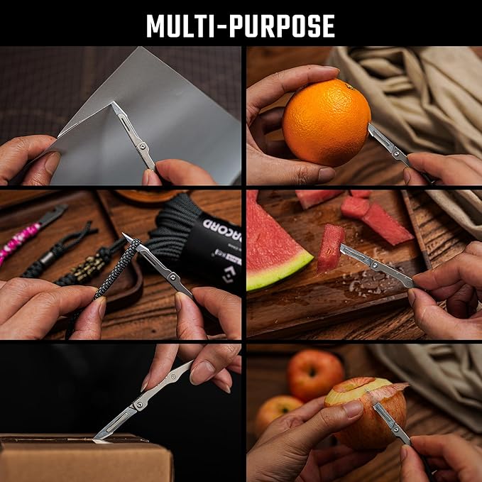 KeyUnity KK13 Precision Craft Utility Blade Titanium Handle Mini Cutting Tool - Image 5