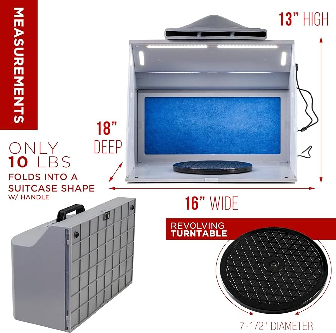 Master Airbrush Portable Airbrush Spray Booth Kit - Image 6