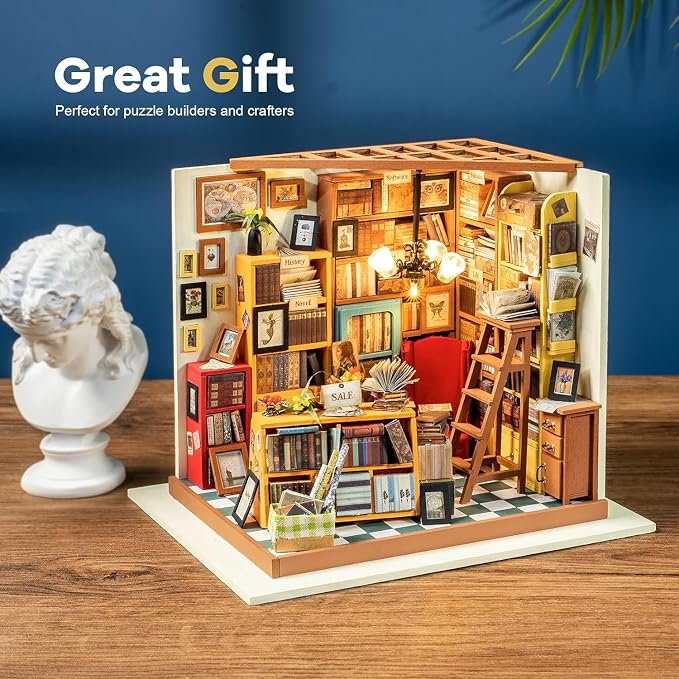 Rolife DIY Miniature House Kit Sam's Study, Tiny House Kit - Image 5