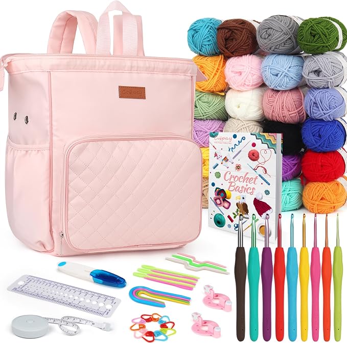 Coopay Traveling Crochet Kit for Beginners Adults, All in One Crochet Kit by Coopay