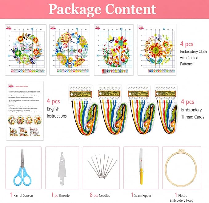 Zhenqing Bee & Flower Garden Cross Stitch Kit - Image 5