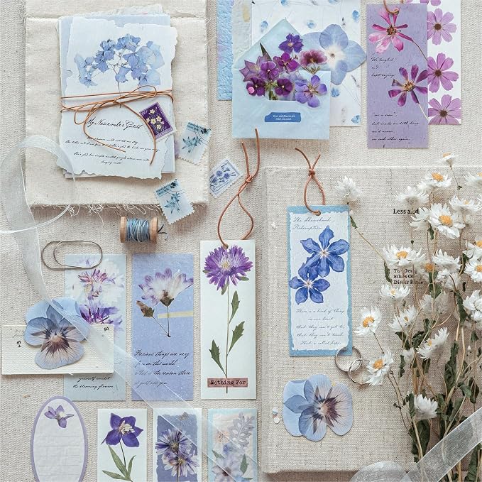 RISYPISY Floral Scrapbook Supplies Kit, Card Making, Art Journal - Image 8