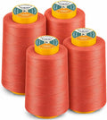 AK TRADING CO. 4-Pack Teracotta All Purpose Sewing Thread Cones of High Tensile by Fabrics%7CEventDecor%7CCrafts%7CUpholsteryFoam