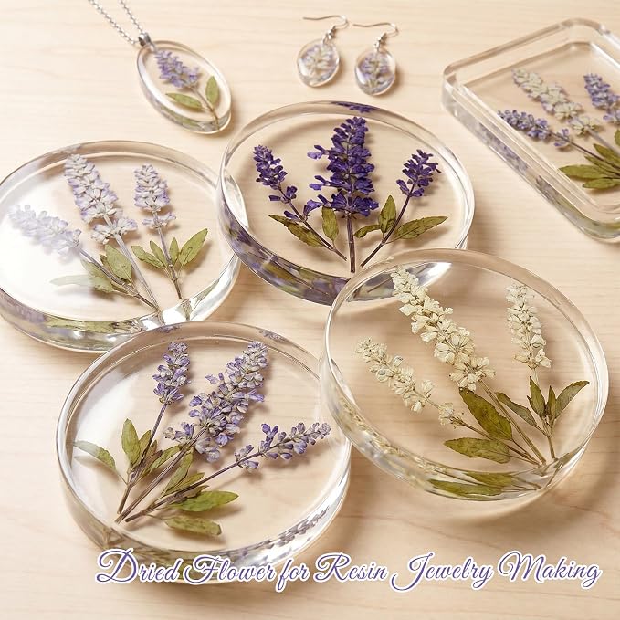48 Pcs Natural Dried Pressed Garden Sage Flowers - Image 6