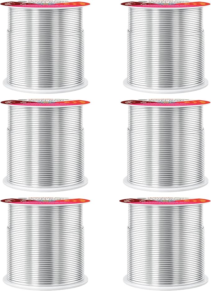 Mandala Crafts 20 Gauge Silver Tone Combo Anodized Aluminum Craft Wire | 450 FT - Image 2