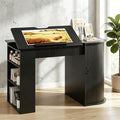 Drafting Table with Storage Cabinet & Drawers, Adjustable Drawing Table with by Smilets