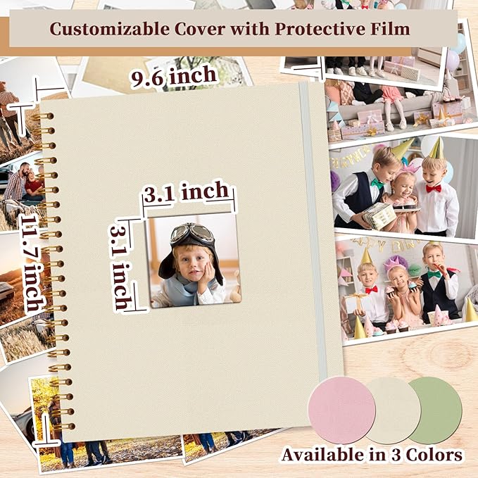 8.5x11 Inch Scrapbook Photo Album, Linen Cover DIY Scrapbooks - Image 5