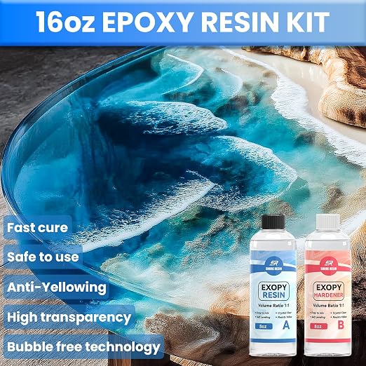 Clear Epoxy Kit 16 oz, Bubble Releasing 1:1 - Image 3