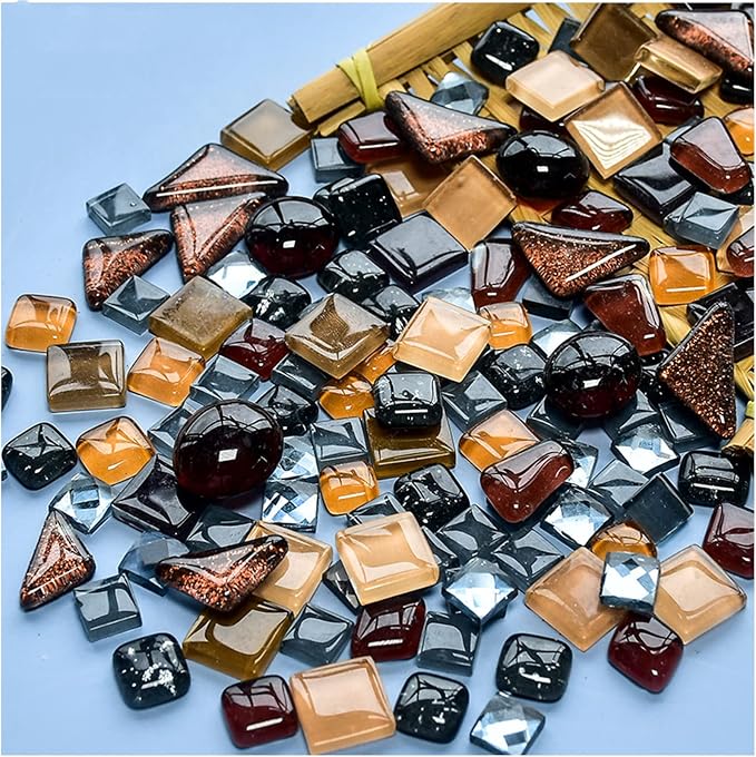 500g Mixed Color Irregular Crystal Mosaic Tiles, Tiny Mosaic Tile DIY Hobbies by BTMIEY