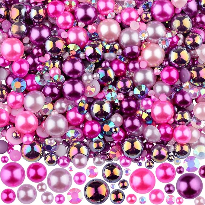 3900+ Pcs Rhinestones and Pearls Kit, 2-10mm Flatback Gems by ShowNow