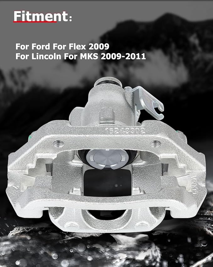 cciyu Rear Left Brake Caliper Assembly w/Bracket 18B5213 2009 For Ford For Flex,2009 2010 2011 For Lincoln For MKS