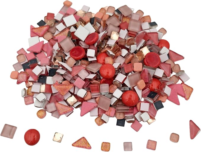 1.1LB Mixed Color Irregular Crystal Mosaic Tiles, Tiny Mini Mosaic Tile DIY - Image 2
