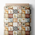 Patchwork Cotton Fabric Panel 61 x 36.6 Inches, Autumn Leaves Quilt Style by FabricsTown