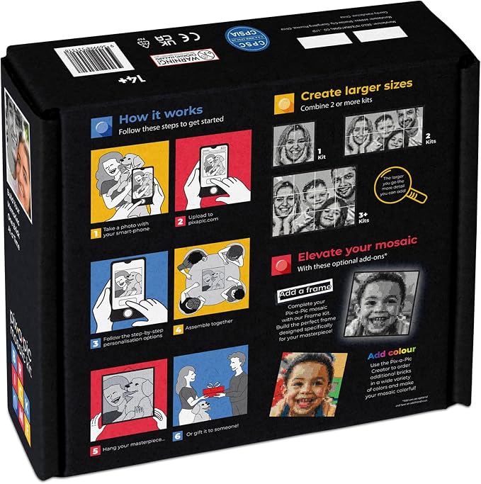 BRICK ME Pix-a-Pic Mosaic Kit, 4900 Bricks | DIY Pixel Photo Mosaic - Image 2