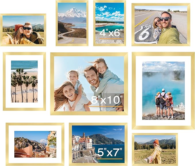 FIXSMITH 10 Pack Picture Frames Collage Wall Decor by FIXSMITH