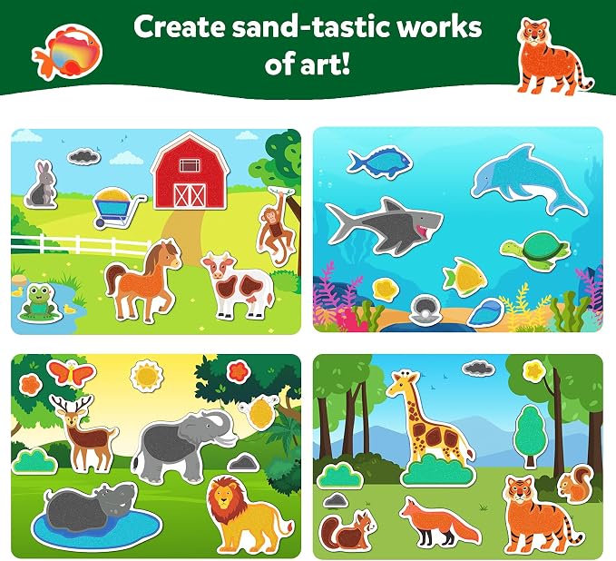 Skillmatics Sand Art Activity – Mess-Controlled DIY Animal Craft Kit | Creative - Image 7