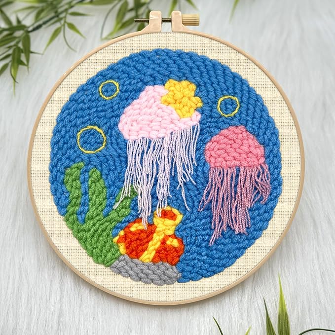 ERKOON Punch Needle Kit Adults Beginners, DIY Easy Ocean Embroidery Set - Image 4