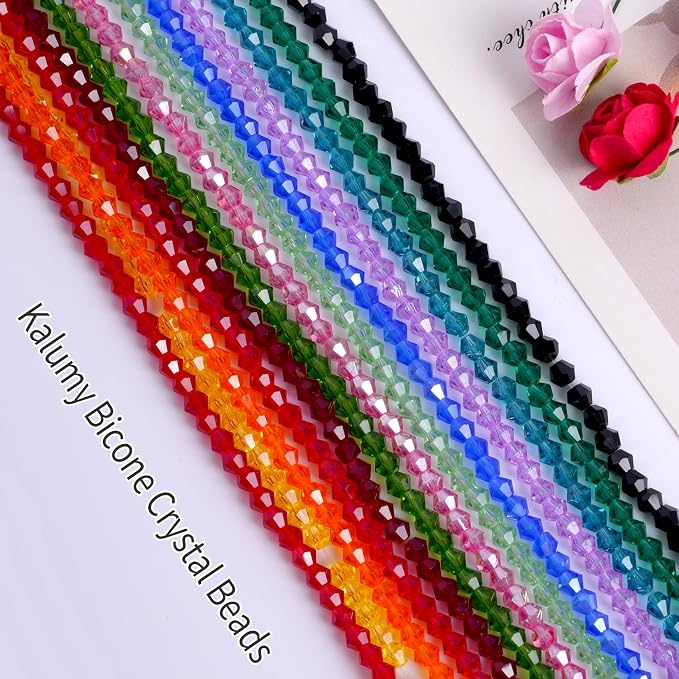 1000PCS Bicone Crystal Beads 4mm Glass Faceted Spacer Beads Bulk - Image 6