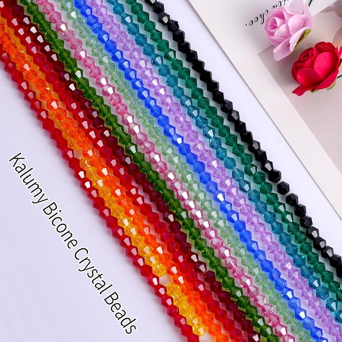 1000PCS Bicone Crystal Beads 4mm Glass Faceted Spacer Beads Bulk - Image 5