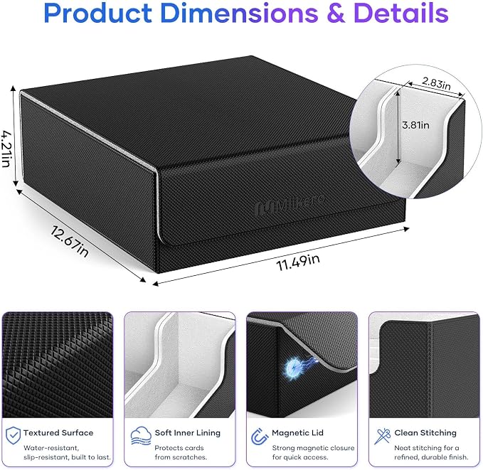 Mlikero Trading Card Storage Box, Bulk Card Storage - Image 6