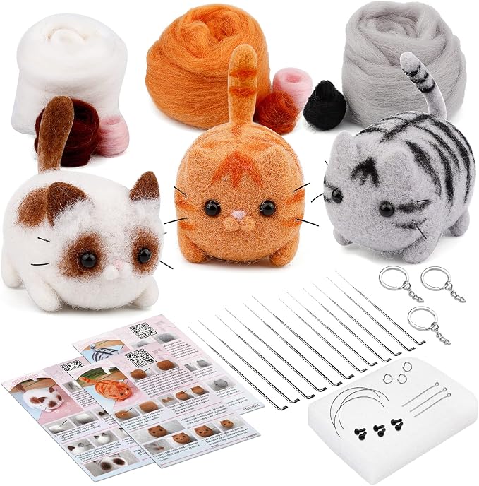 SHWAKK Needle Felting Kits, Needle Felting Starter Kit by SHWAKK