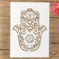 TIAMECH A4 Reusable Mandala Hand Stencil by TIAMECH