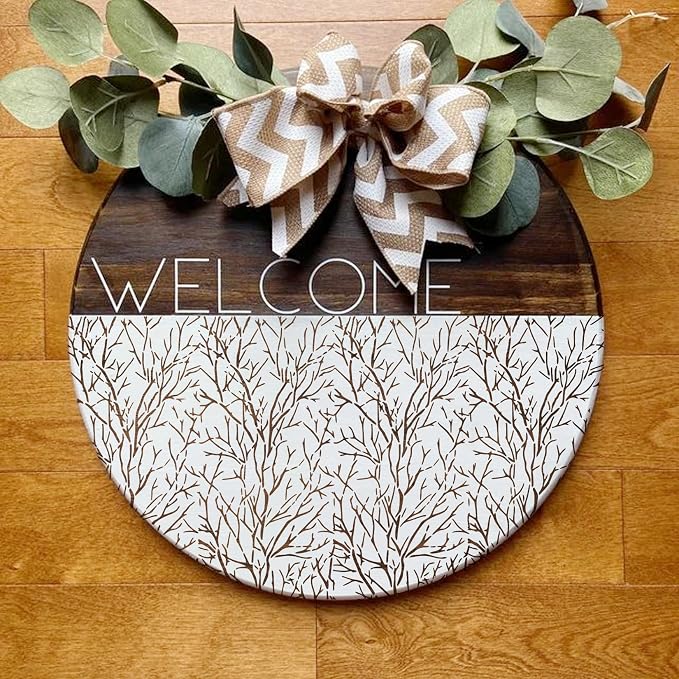 Stencils for Crafts Reusable Texture Branches Background Stencil Vintage - Image 6