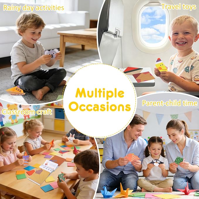 Origami Paper for Kids Ages 5-8, Double Sided Origami Kit 90 Patterns, Easy - Image 7