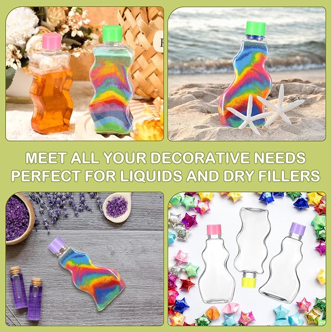 Mumufy 60 Pcs Plastic Sand Art Bottles - Image 7