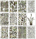 Camo Stencil 12inch Large Camouflage Stencils by SUNVERSE