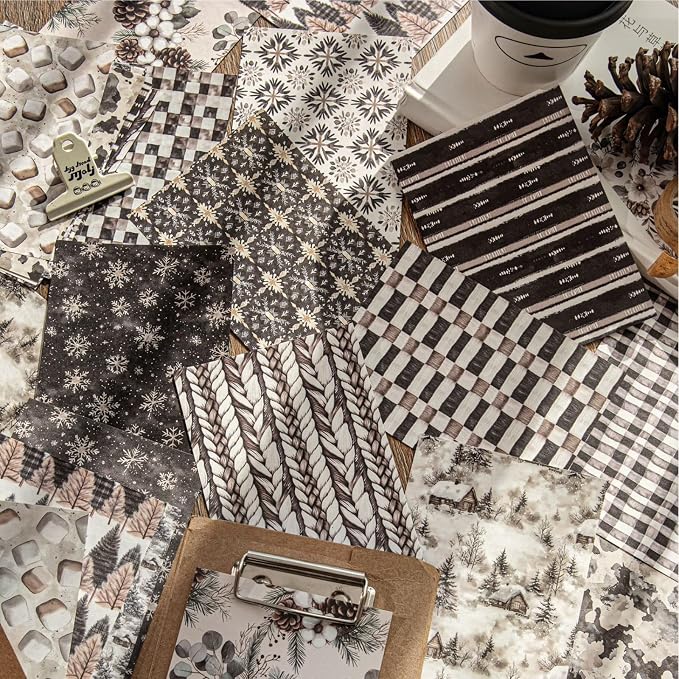 180 Sheets Vintage Autumn & Winter Scrapbooking Supplies, 4x5.5 Dreamy - Image 4