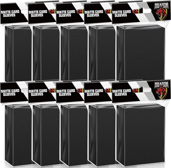1000 Pcs Black Card Sleeves Toploaders by Kitoyz
