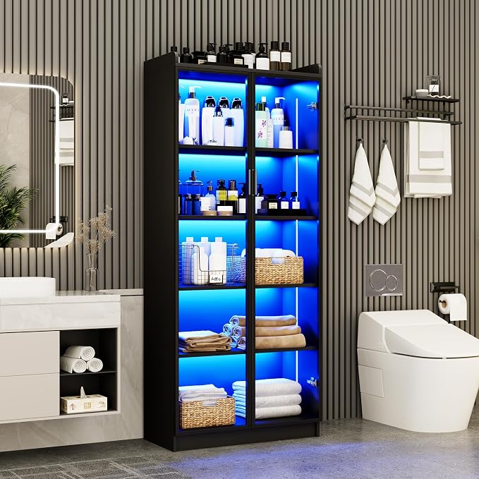 Dystler 65" Tall 5-Tier Display Cabinet - Image 9