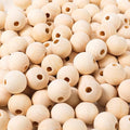150pcs 14MM Wood Beads Natural Unfinished Round Wooden Loose Beads Wood Spacer by pojah
