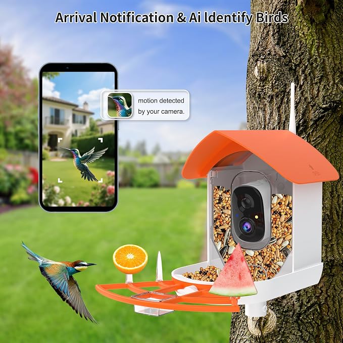 Bird Feeder with Camera, AI Identify Birds Species, Smart Birds Camera with - Image 2