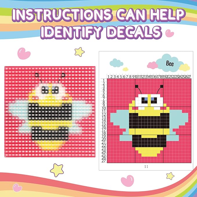 Caydo 8-in-1 Cross Stitch Kit for Beginners Kids, Includes 8 PCS Plastic Canvas - Image 3