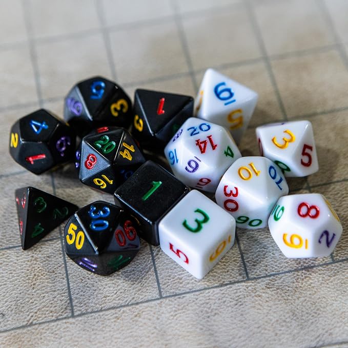 1985 Games Mystery Dice, DND Dice Set of 7 Polyhedral Dice, Wide Range of - Image 6