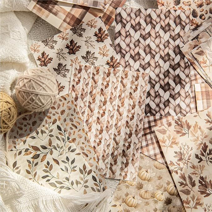 180 Sheets Vintage Autumn & Winter Scrapbooking Supplies, 4x5.5 Dreamy - Image 8