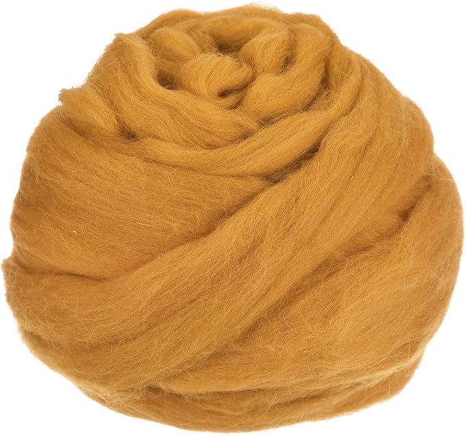 uxcell Needle Felting Wool, 3.5 Oz Nature Fibre Wool Yarn Roving by uxcell